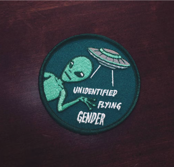 UFO Gender iron-on patch