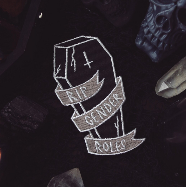 RIP Gender Roles iron-on patch