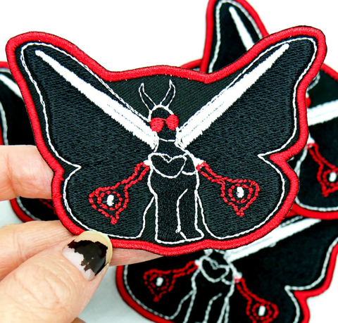 Mothman embroidered patch