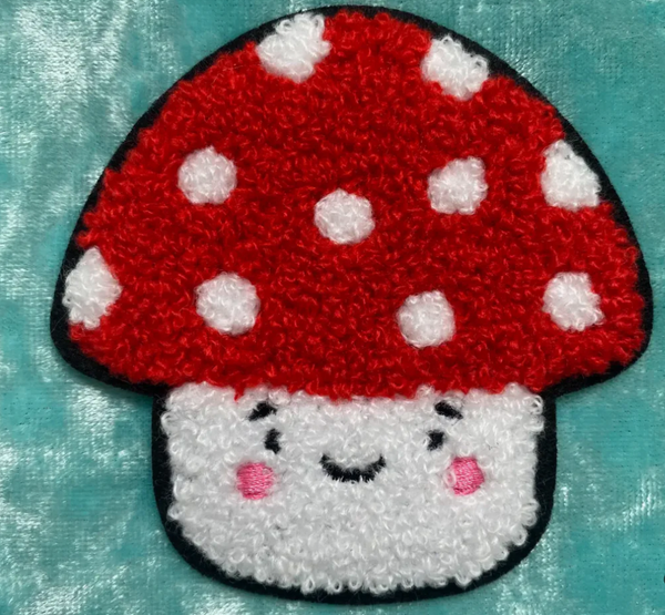Kawaii Mushroom chenille patch