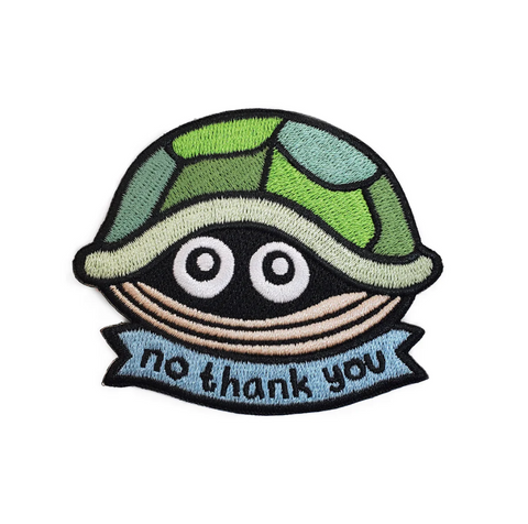 No Thank You Turtle patch