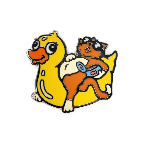 Pool Cat enamel pin (2 colorways)