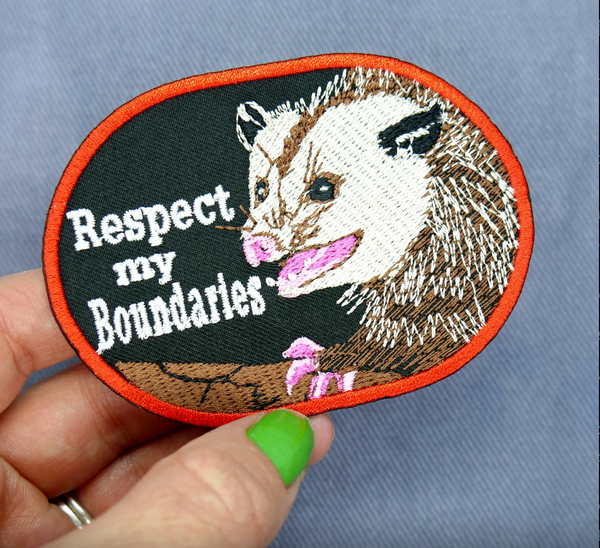 Respect My Boundaries Opossum patch