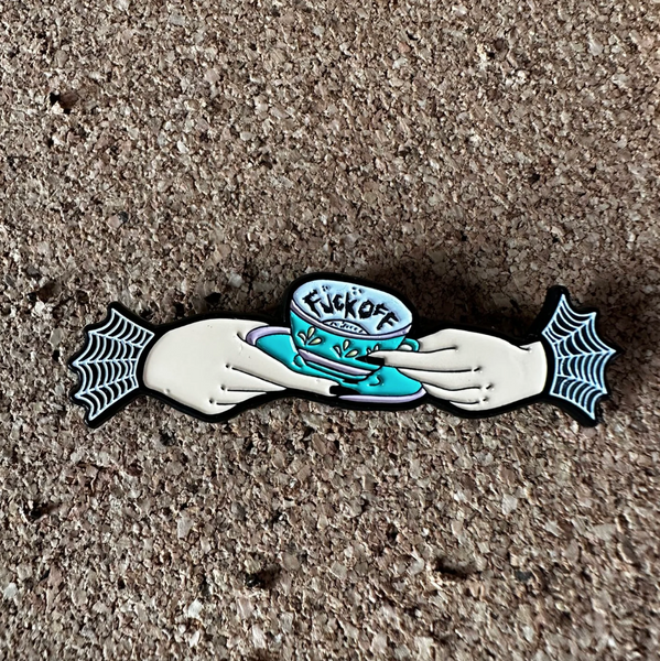 Fuck Off Tea Leave enamel pin