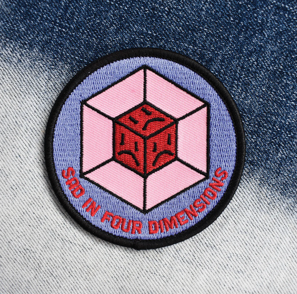 Sad In Four Dimensions iron-on patch