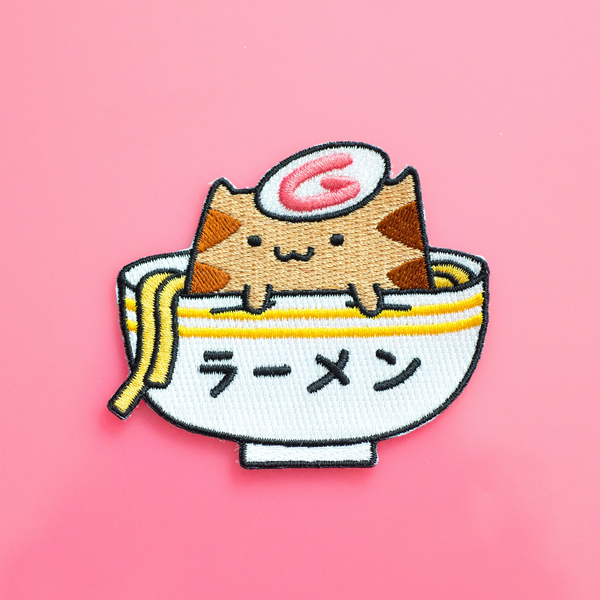 Ramen Cat iron-on patch