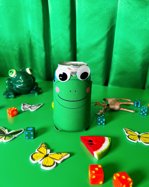 Googlie Eyed Frog Koozie