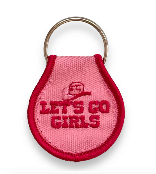 Let's Go Girls patch keychain