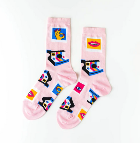 Instant Selfie Crew Socks