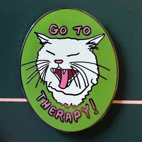 Go to Therapy enamel pin