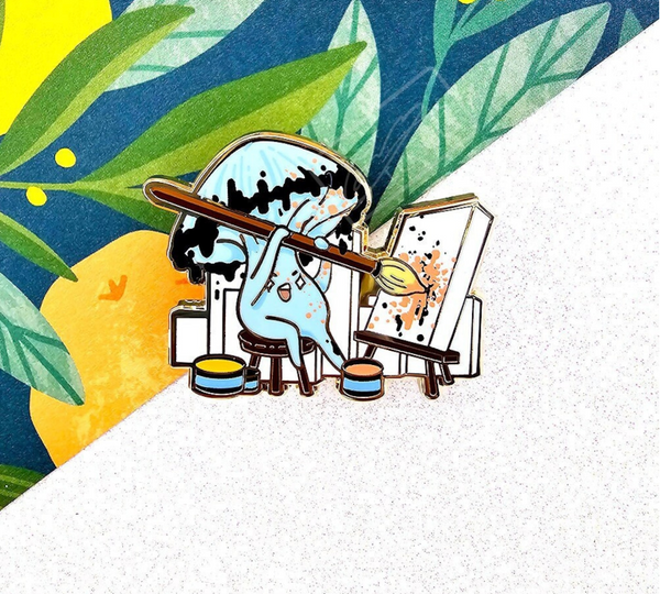 Artist Mushroom enamel pin