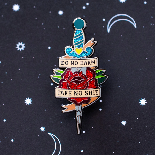 Do No Harm Daggar enamel pin