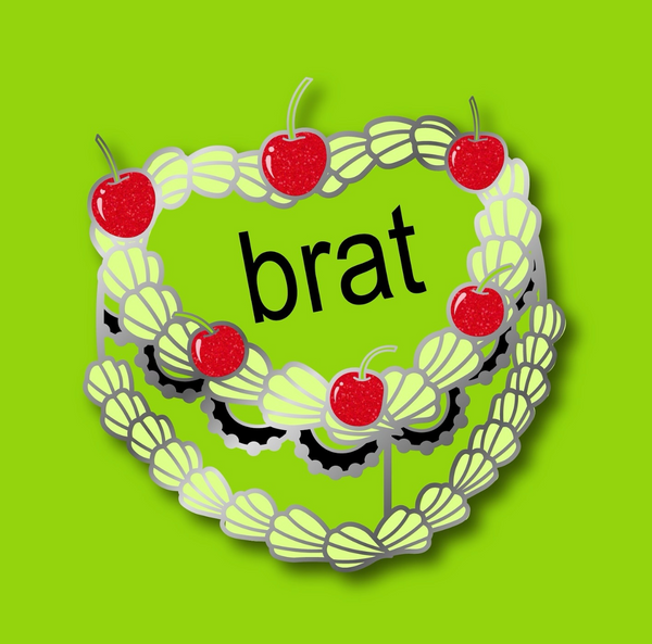 Brat Cake pin