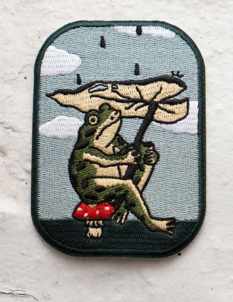 Leaf Umbrella iron-on patch