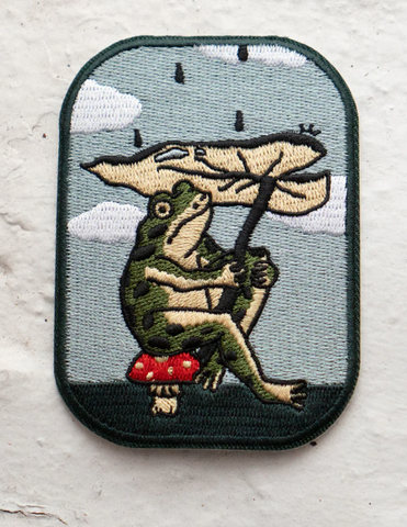 Leaf Umbrella iron-on patch