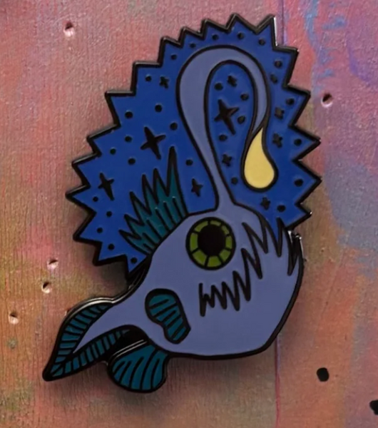 Angler Fish enamel pin