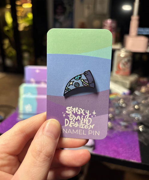 Space Pizza enamel pin