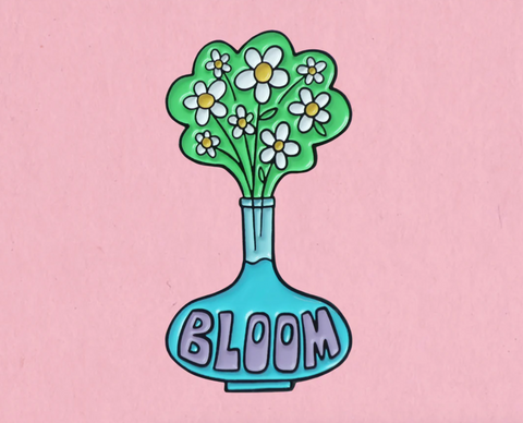 Bloom enamel pin