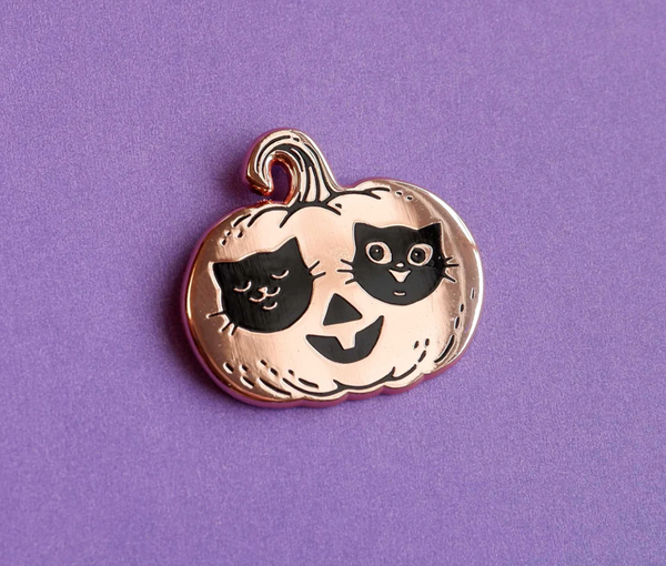 Pumpkittens enamel pin