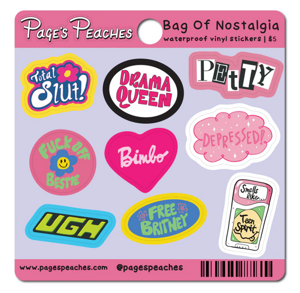 Bag of Nostalgia sticker sheet
