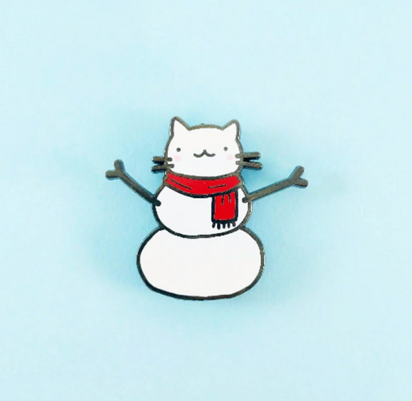 Snow-Meow enamel pin