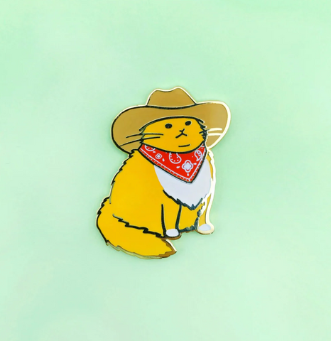 Cowboy Cat enamel pin