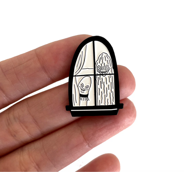 Window Watcher enamel pin