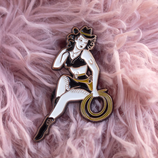 Goth Cowgirl Enamel Pin