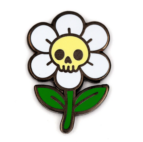 Skull Flower Enamel Pin