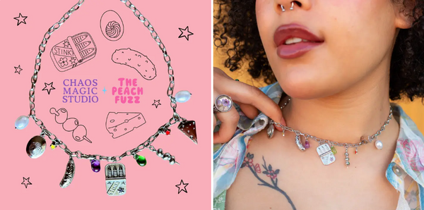 Stinky Snack Lover Necklace The Peach Fuzz X Chaos Magic Studio