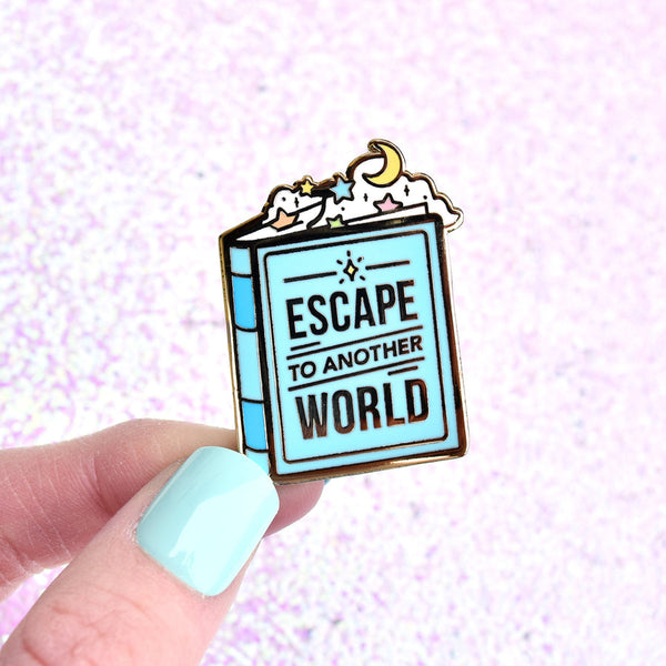 Escape to Another World enamel pin
