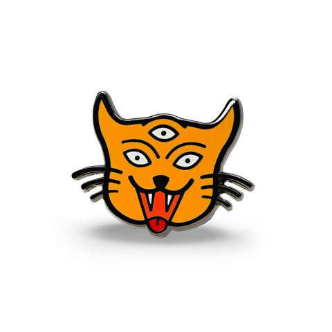 3-Eyed Cat enamel pin
