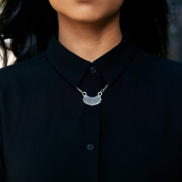 Dissent Collar Necklace-Silver