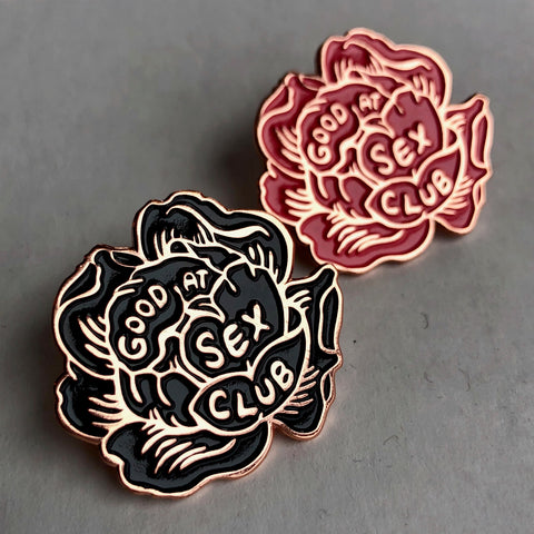 Good at Sex Club enamel pin