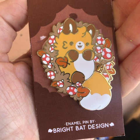 Fox enamel pin