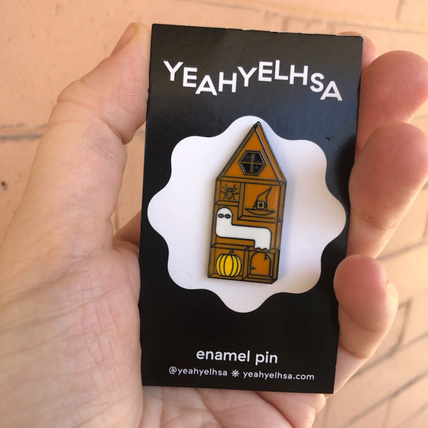 Haunted House enamel pin