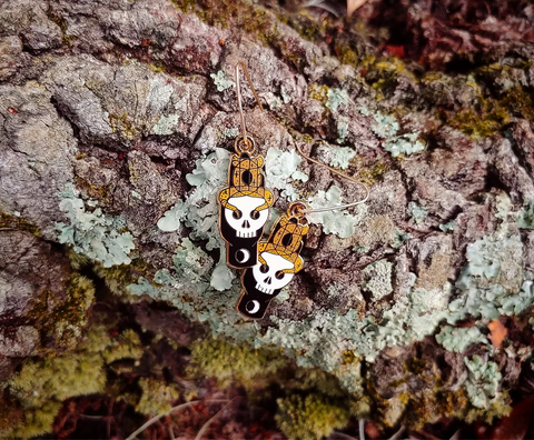 Hand and Skull earrings
