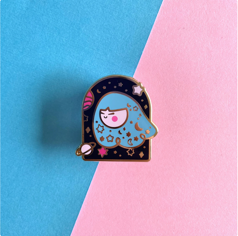 Dreamy Space Girl enamel pin