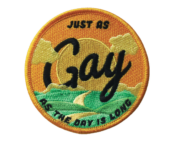 Just as Gay embroidered patch