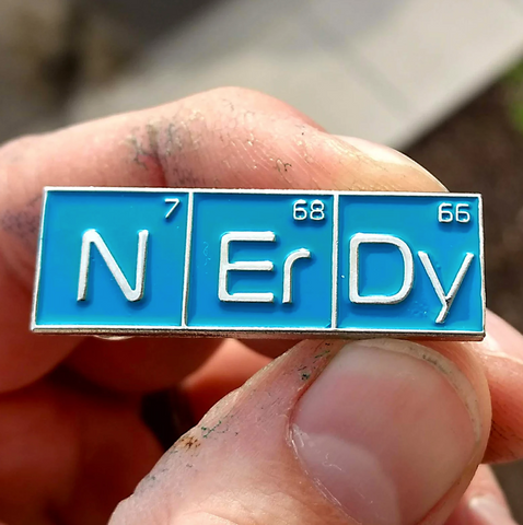 NERDY enamel pin