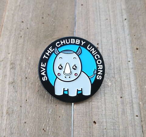 Chubby Unicorn enamel pin