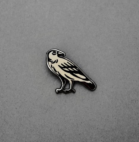 Raven enamel pin