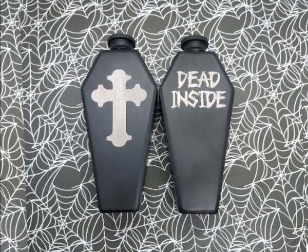 Dead Inside Lasered Coffin Flask