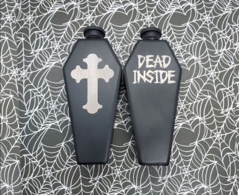 Dead Inside Lasered Coffin Flask