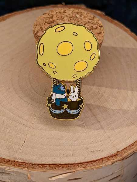 Moon Balloon enamel pin