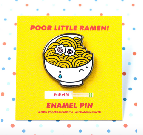 Poor Little Ramen enamel pin