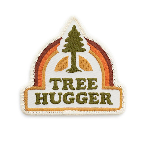 Retro Tree Hugger iron-on patch