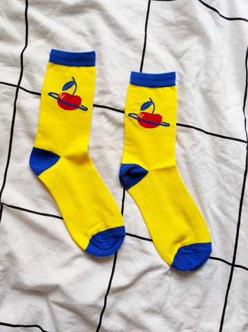 Cherry Planet Socks