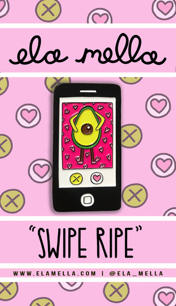 Swipe Ripe enamel pin