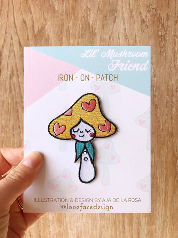Mushroom iron-on patch